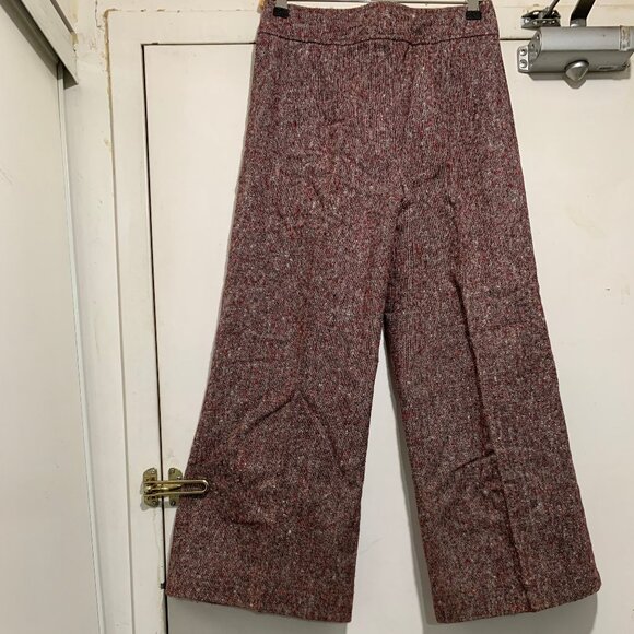 VINTAGE WIDE-LEG TWEED PANTS SIZE 28 - Picture 3 of 11